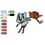 Fanboy and Chum Chum Gumball and Darwin 04 Embroidery Design